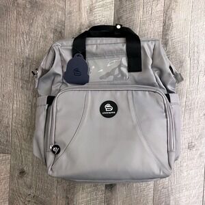 Lovomamma Gray Diaper Bag Backpack Multi-Pocket Travel Baby Bag JMM-004 NWT